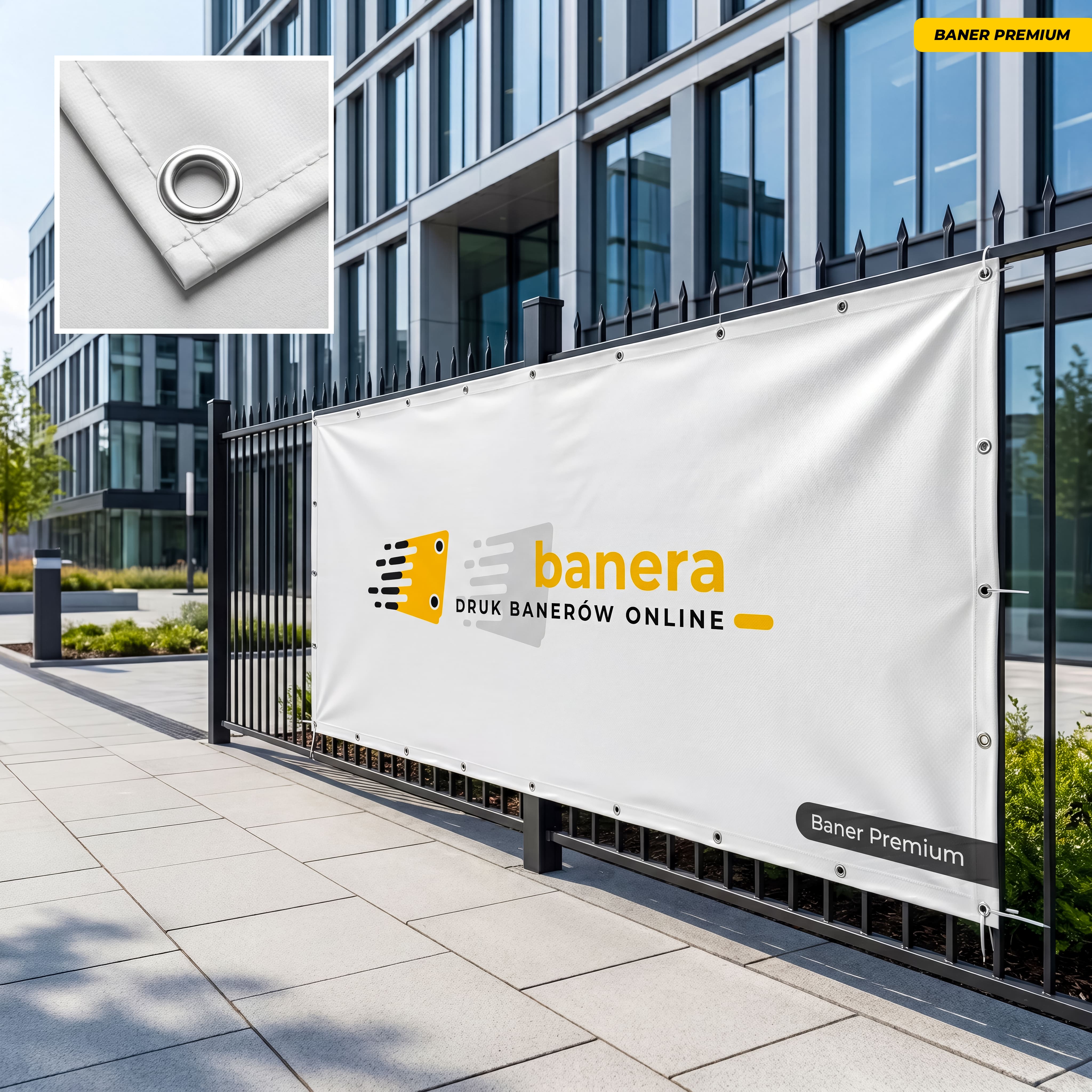 Baner powlekany 450 g - przykład wydruku