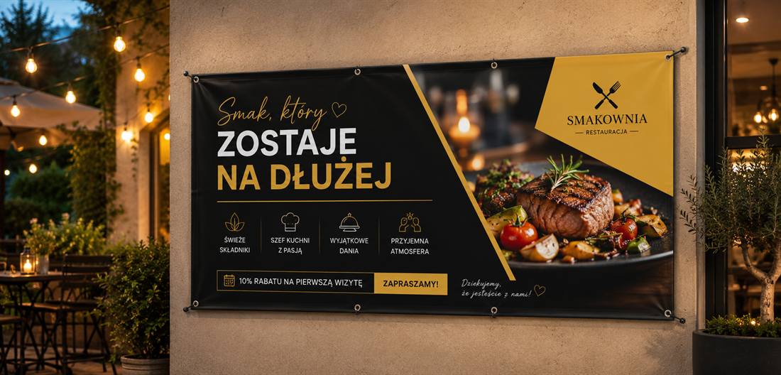 Baner promocyjny dla restauracji